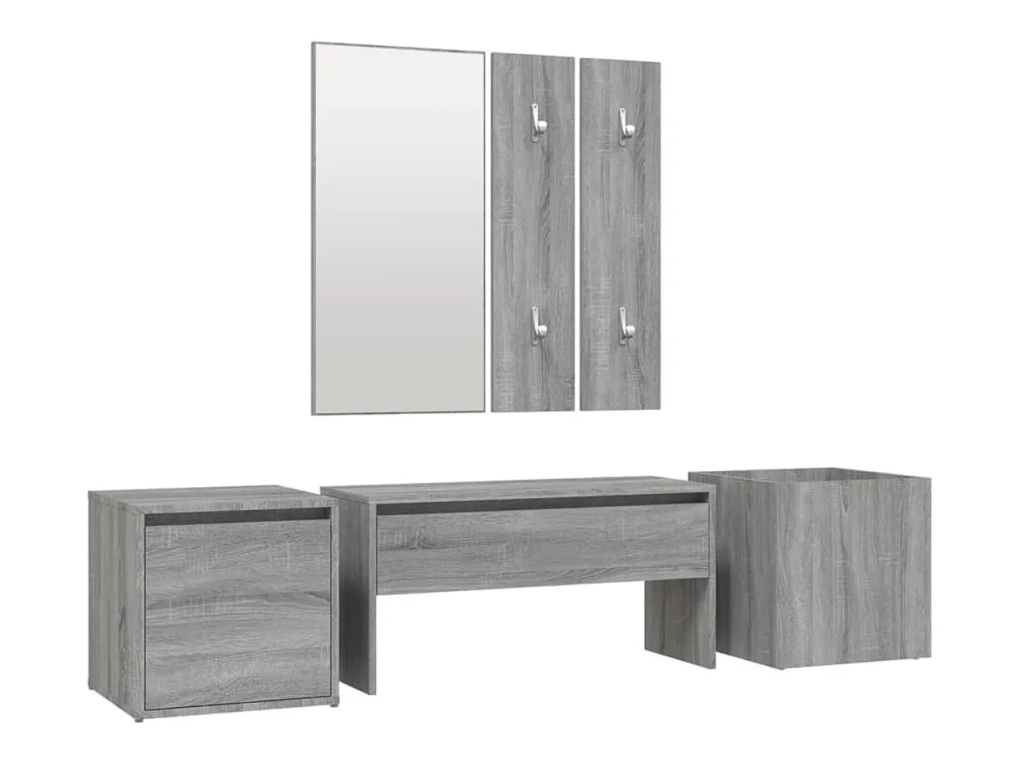 Conjunto de muebles de pasillo Sonoma Gray de madera de ingeniería