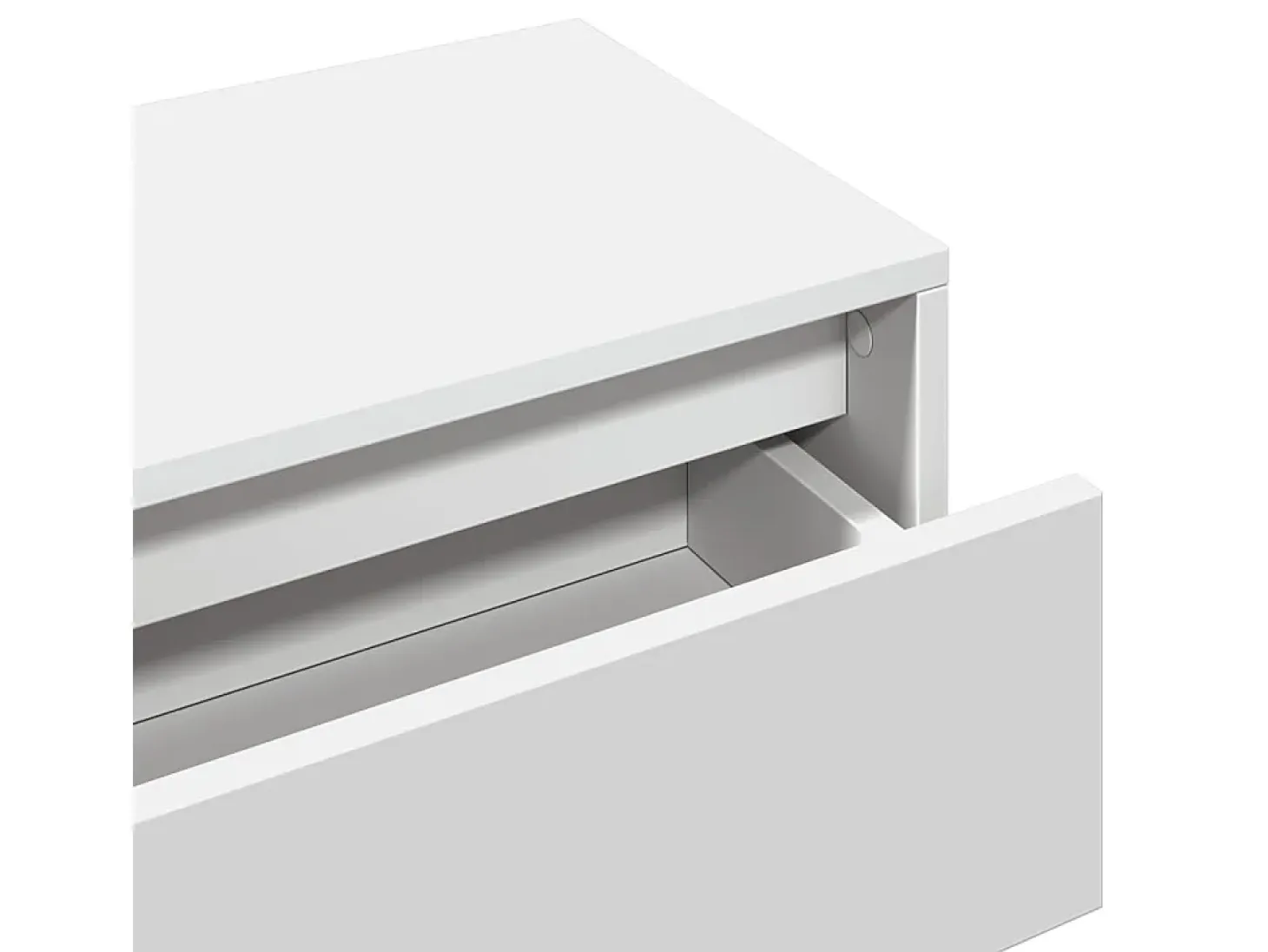 Conjunto de muebles de pasillo de 4 piezas de madera de ingeniería blanca