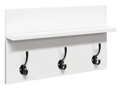 Conjunto de muebles de pasillo de 4 piezas de madera de ingeniería blanca