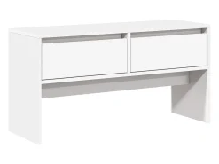 Conjunto de muebles de pasillo de 4 piezas de madera de ingeniería blanca