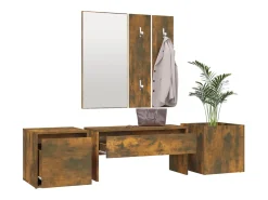 Conjunto de muebles de recibidor de madera de ingeniería de roble ahumado
