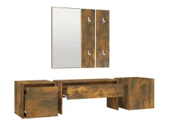 Conjunto de muebles de recibidor de madera de ingeniería de roble ahumado