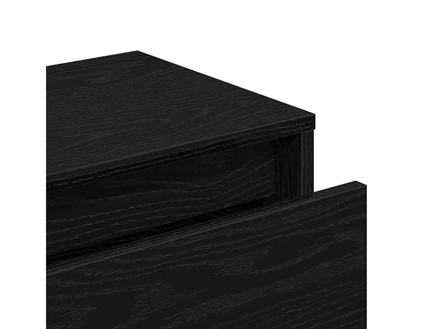 Conjunto de muebles de recibidor de 5 piezas en roble negro y plata