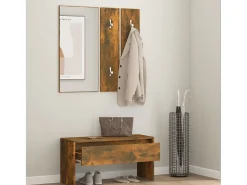 Conjunto de muebles de recibidor de madera de ingeniería de roble ahumado
