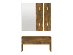 Conjunto de muebles de recibidor de madera de ingeniería de roble ahumado