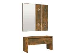 Conjunto de muebles de recibidor de madera de ingeniería de roble ahumado
