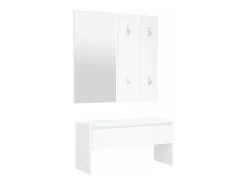Conjunto de muebles de recibidor de madera de ingeniería blanca