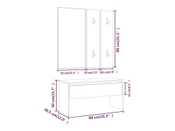 Conjunto de muebles de recibidor de madera de ingeniería blanca
