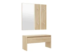 Conjunto de muebles de recibidor de madera de ingeniería de roble Sonoma