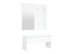 Conjunto de muebles de recibidor de madera de ingeniería blanca
