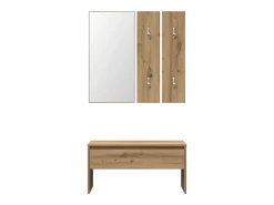 Conjunto de muebles de recibidor de madera de ingeniería de roble hecho a mano