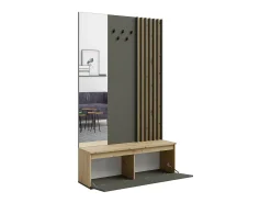 Conjunto de muebles para entrada con perchero y espejo + cómoda - Colección NEMO