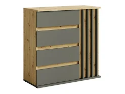 Conjunto de muebles para entrada con perchero y espejo + cómoda - Colección NEMO