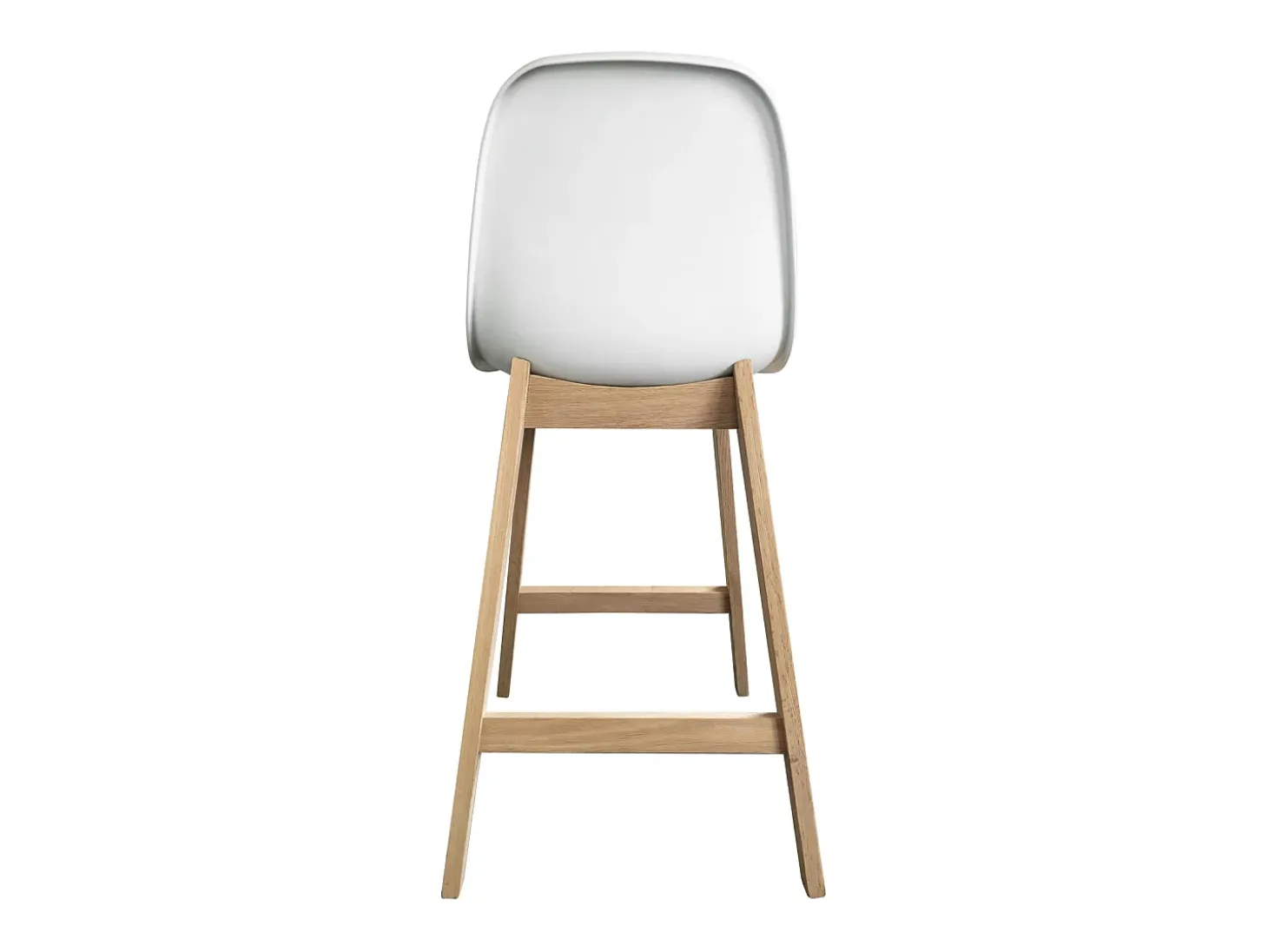 Conjunto de sillas de isla y bar de roble con asiento de plástico de 65cm ELIOS