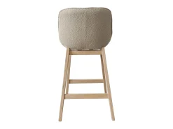 Conjunto de sillas de isla y bar de roble con asiento de tela de rizo MILK de 65 cm