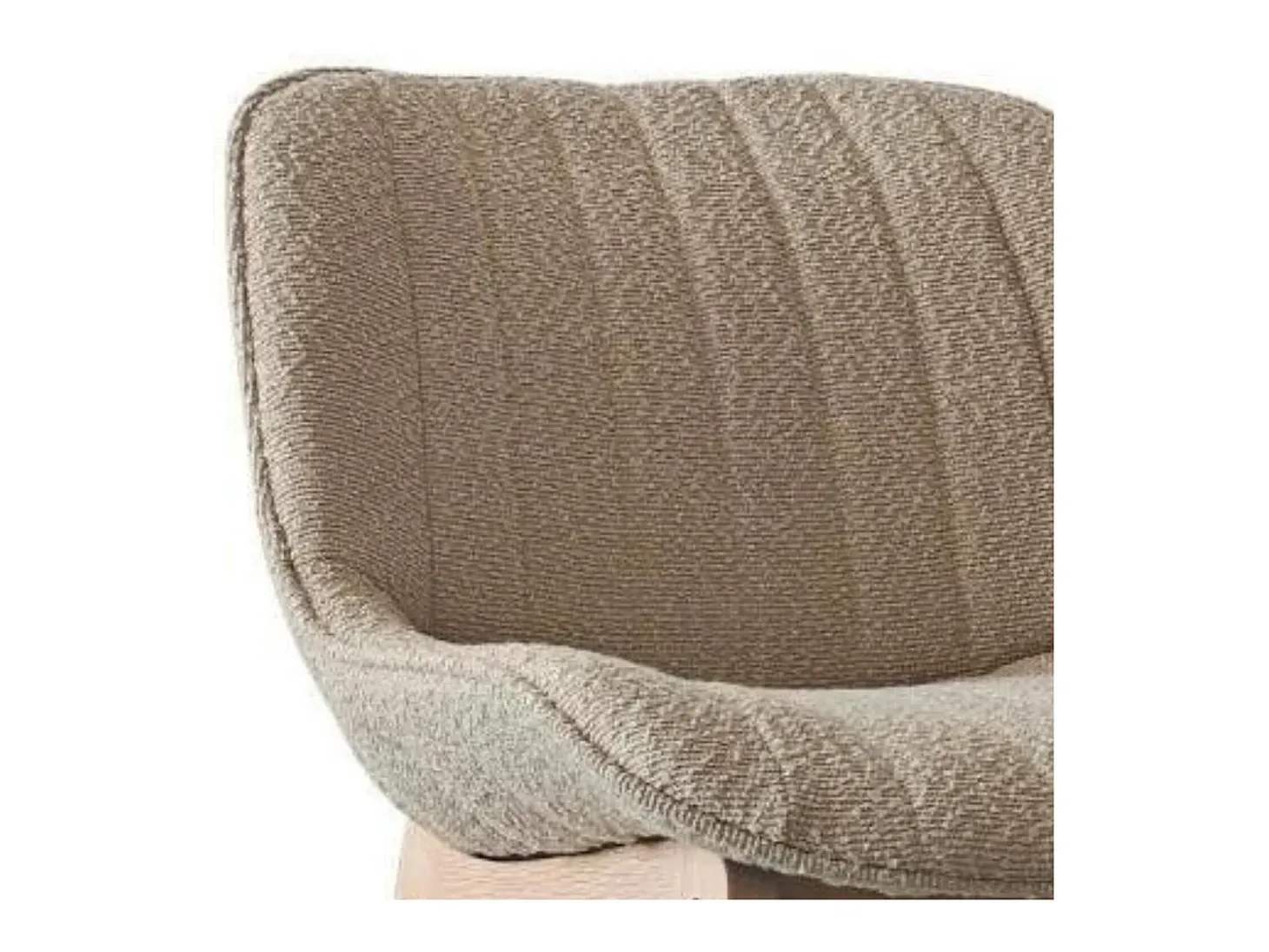 Conjunto de sillas de isla y bar de roble con asiento de tela de rizo MILK de 65 cm