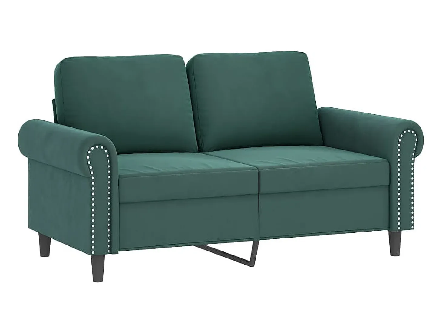Conjunto de sofá de 3 piezas con cojines Terciopelo Verde Oscuro