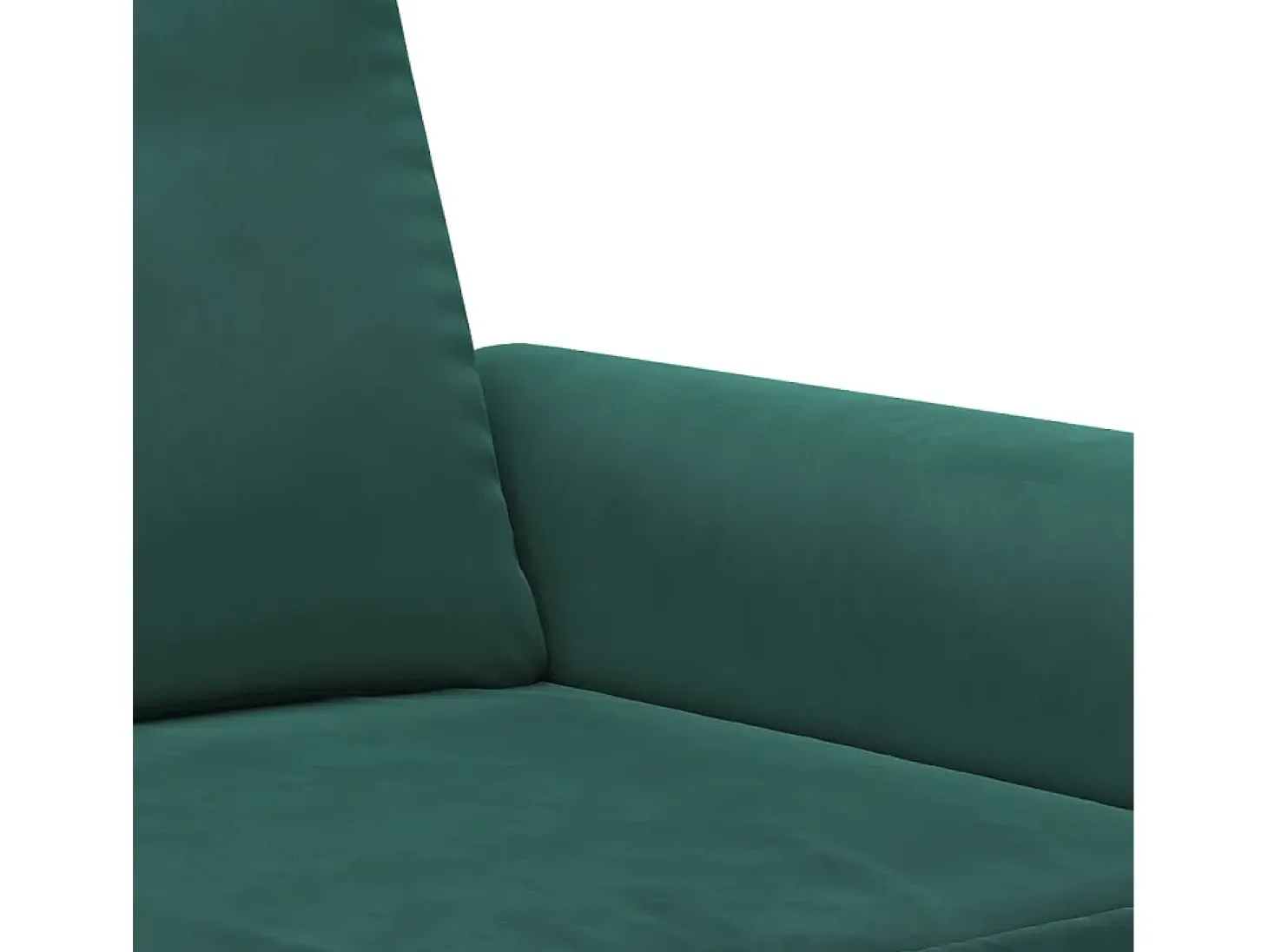 Conjunto de sofá de 3 piezas con cojines Terciopelo Verde Oscuro