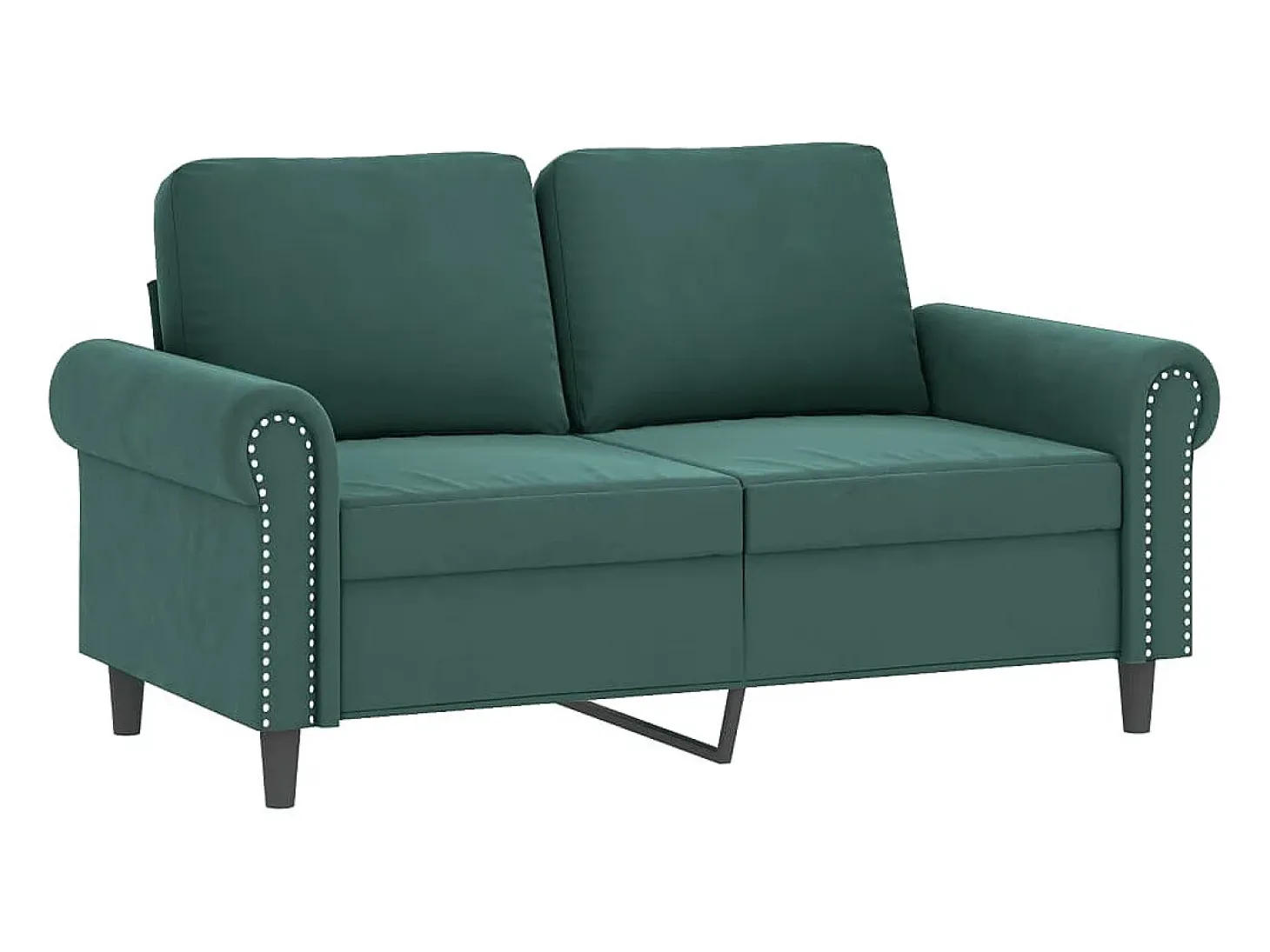 Conjunto de sofá de 3 piezas con cojines Terciopelo Verde Oscuro