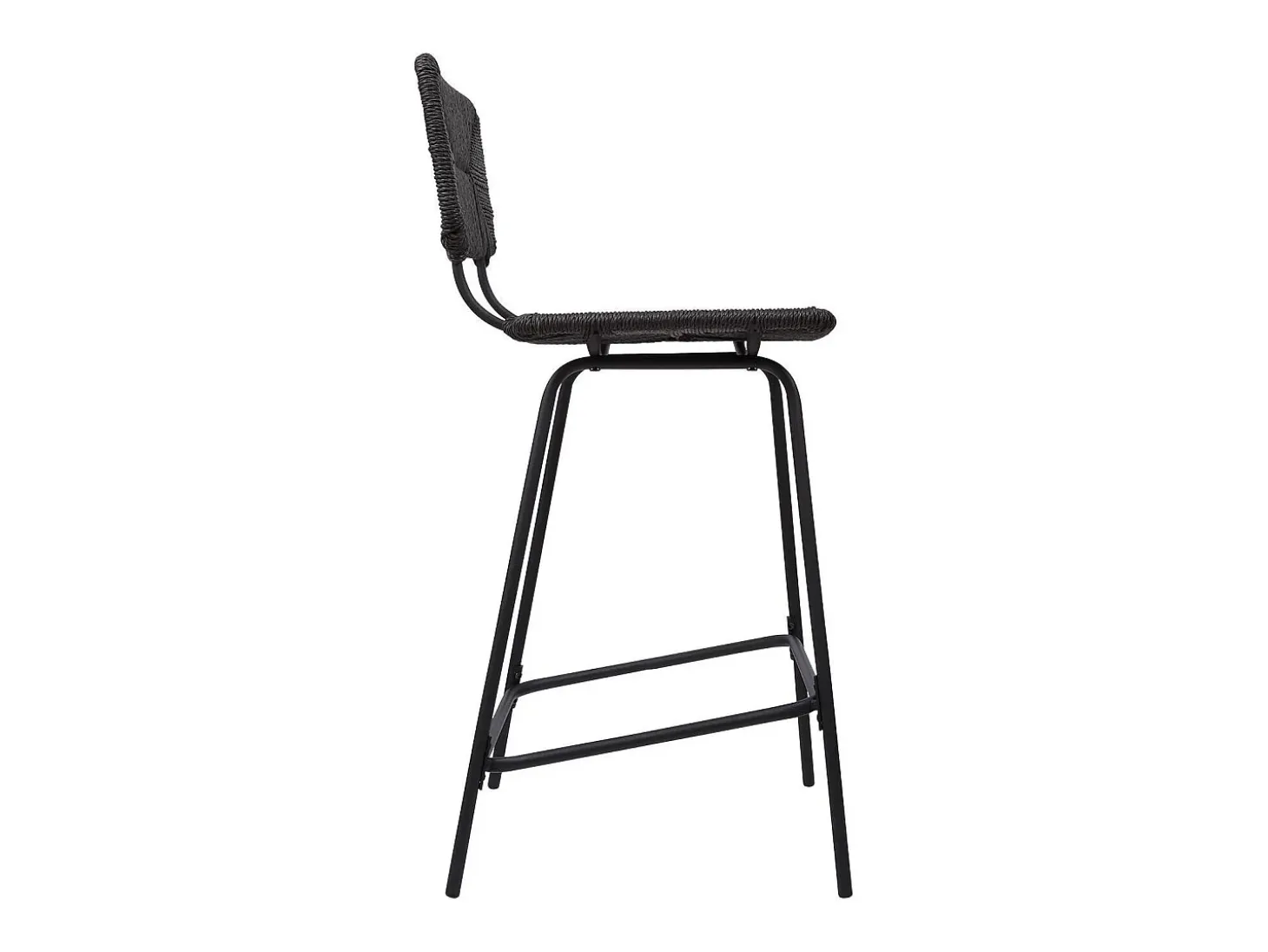 Conjunto de taburetes de bar de metal con asiento de ratán 65cm NEMA