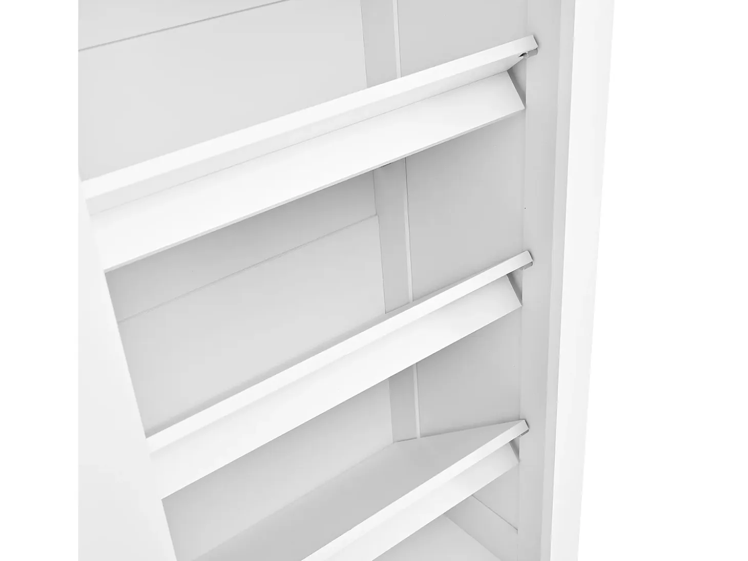 Conjunto de vestidor de entrada 100x50x180 cm - Mueble para zapatos - con ganchos - MDF - Blanco