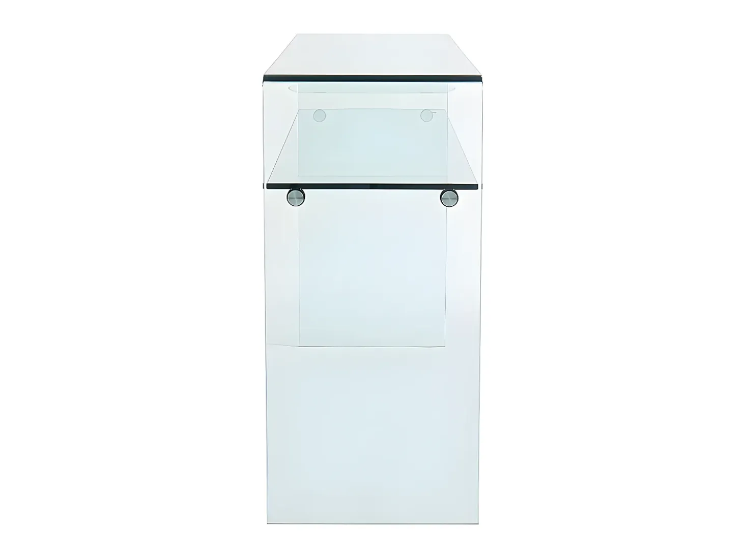 Consola - 1 estante - Cristal templado - Transparente - STILEOS