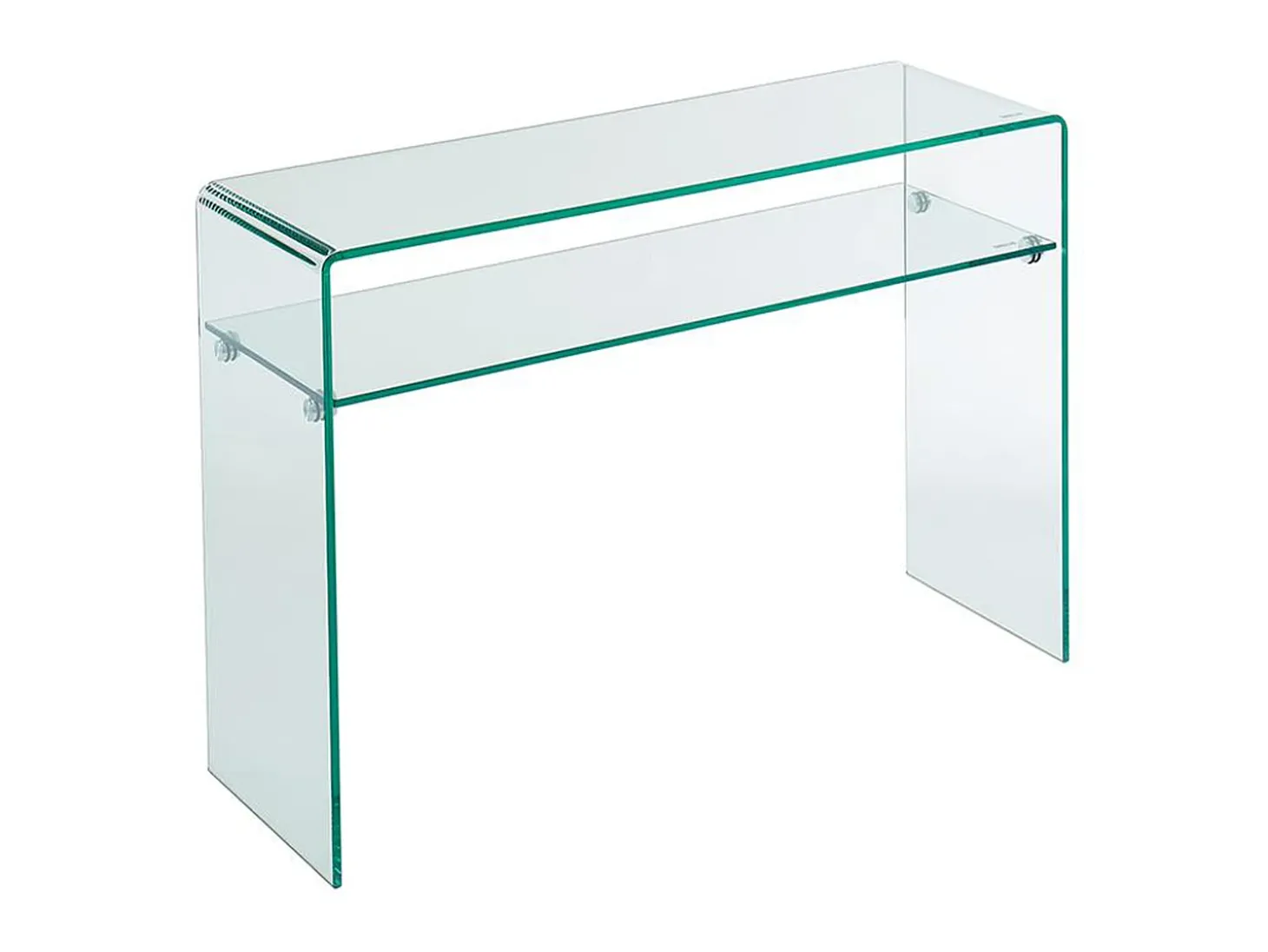 Consola - 1 estante - Cristal templado - Transparente - STILEOS