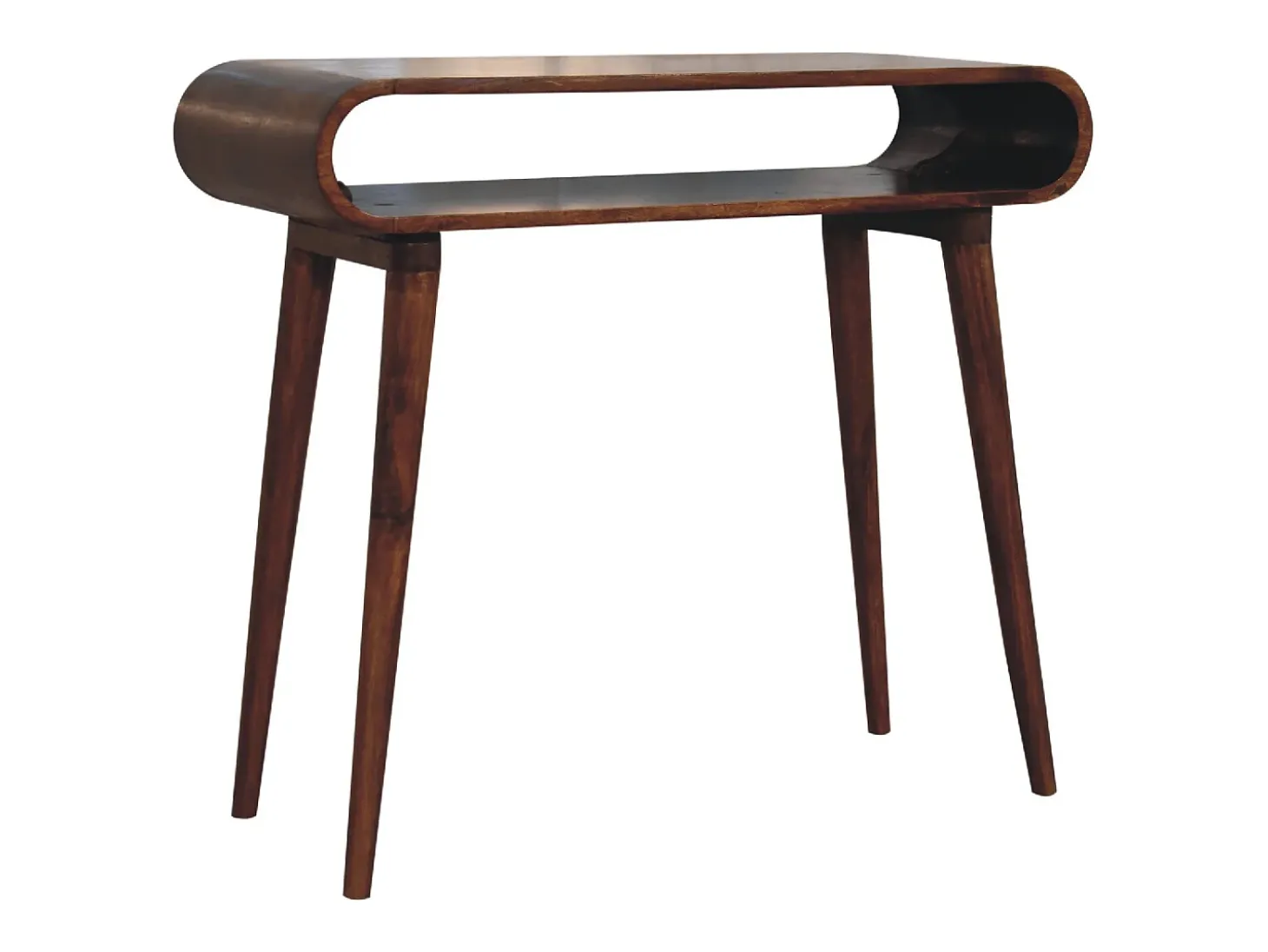 Consola Amaya estilo nórdico Artisan Furniture, 1 estante abierto, marrón oscuro