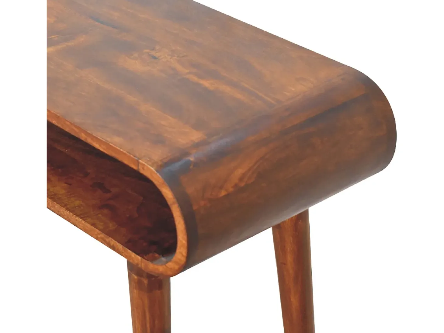 Consola Amaya estilo nórdico Artisan Furniture, 1 estante abierto, marrón oscuro