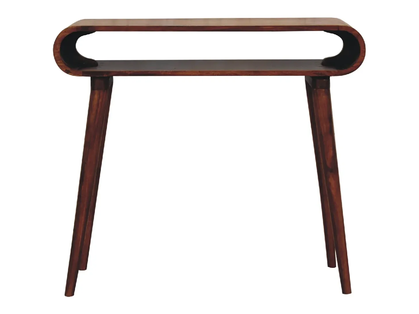Consola Amaya estilo nórdico Artisan Furniture, 1 estante abierto, marrón oscuro