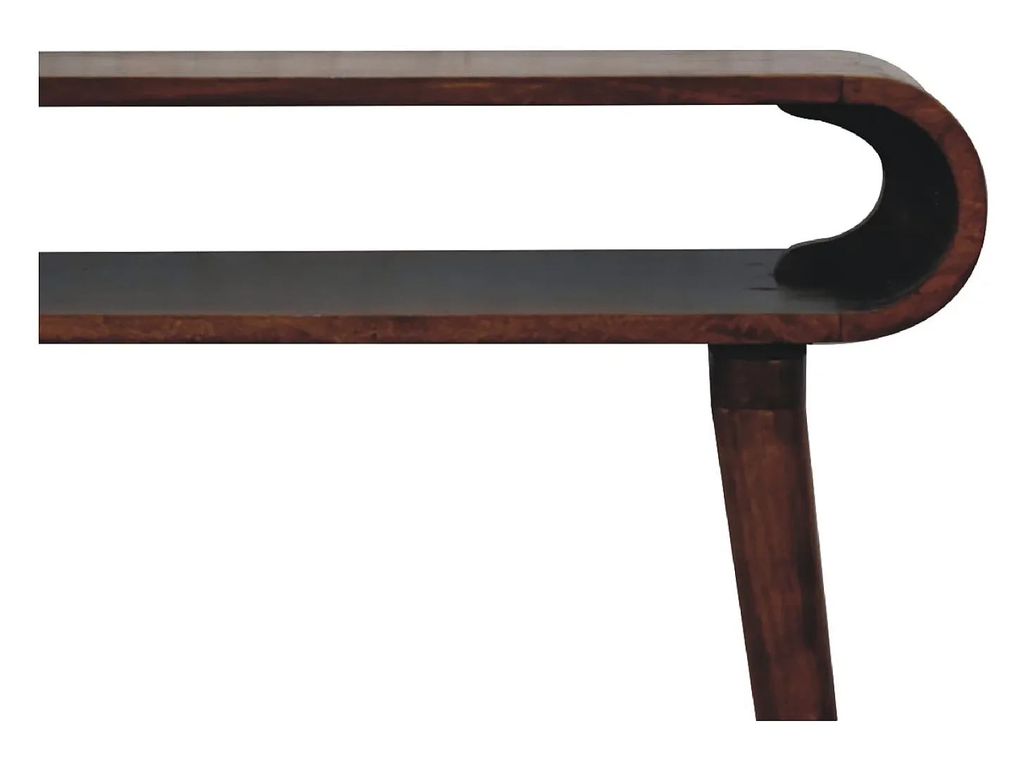 Consola Amaya estilo nórdico Artisan Furniture, 1 estante abierto, marrón oscuro
