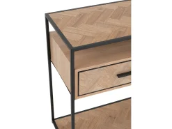 Consola Billy en zigzag de madera clara 2 cajones L 120 cm