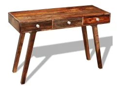 Consola con 3 cajones 76 cm Madera maciza