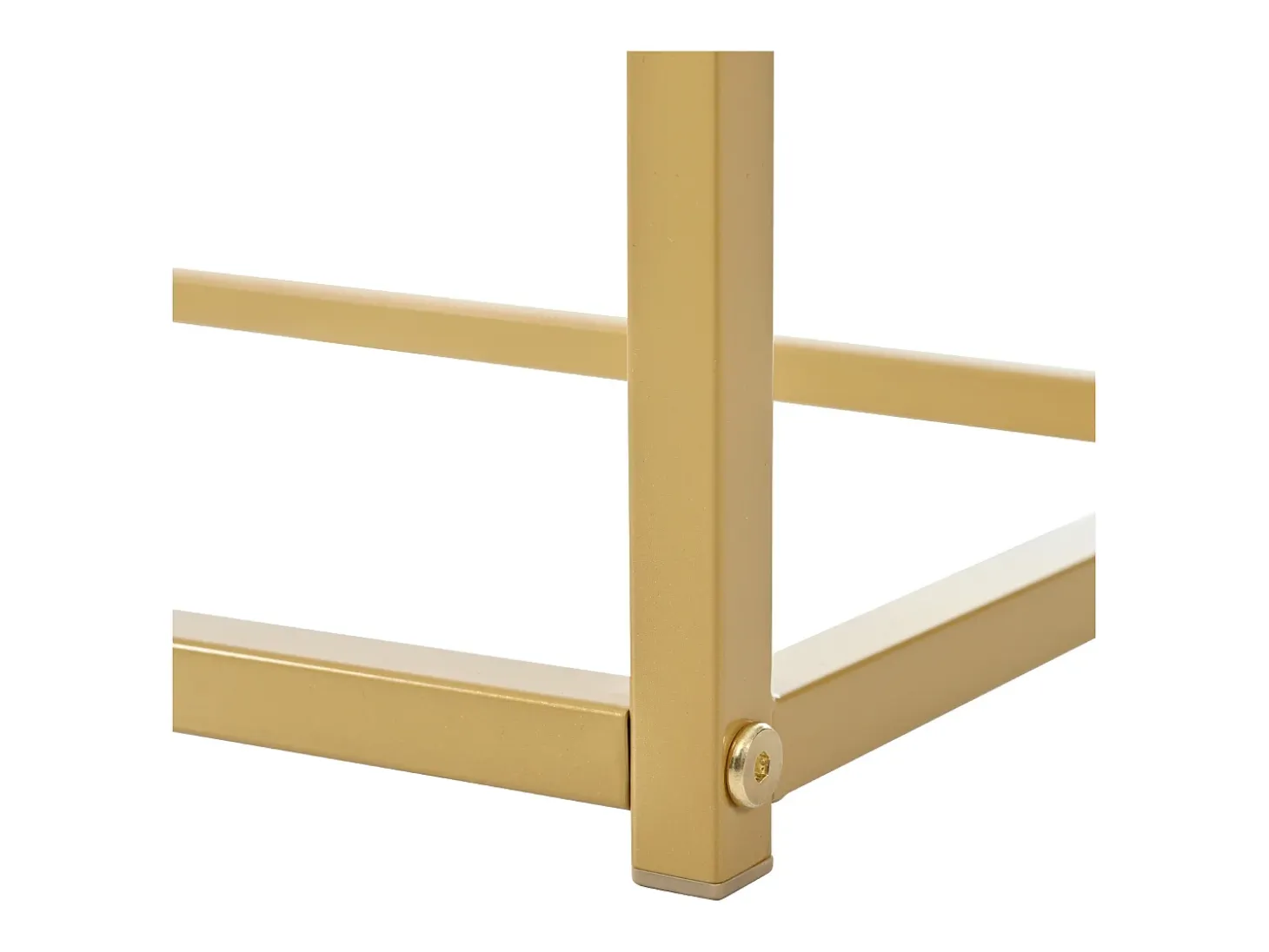 Consola con 2 cajones - Patas de metal dorado - Blanco 110x32x85 cm