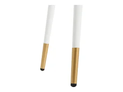 Consola con 2 cajones - Patas de metal - Blanco y dorado