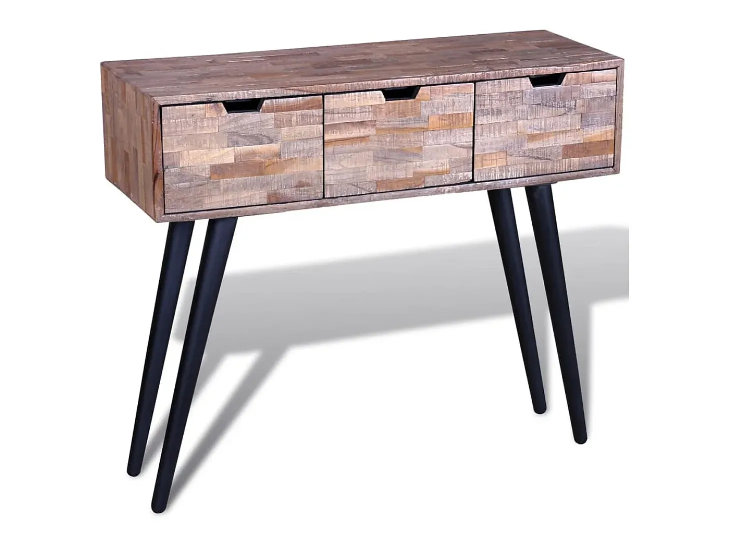 Consola con 3 cajones Madera de teca reciclada