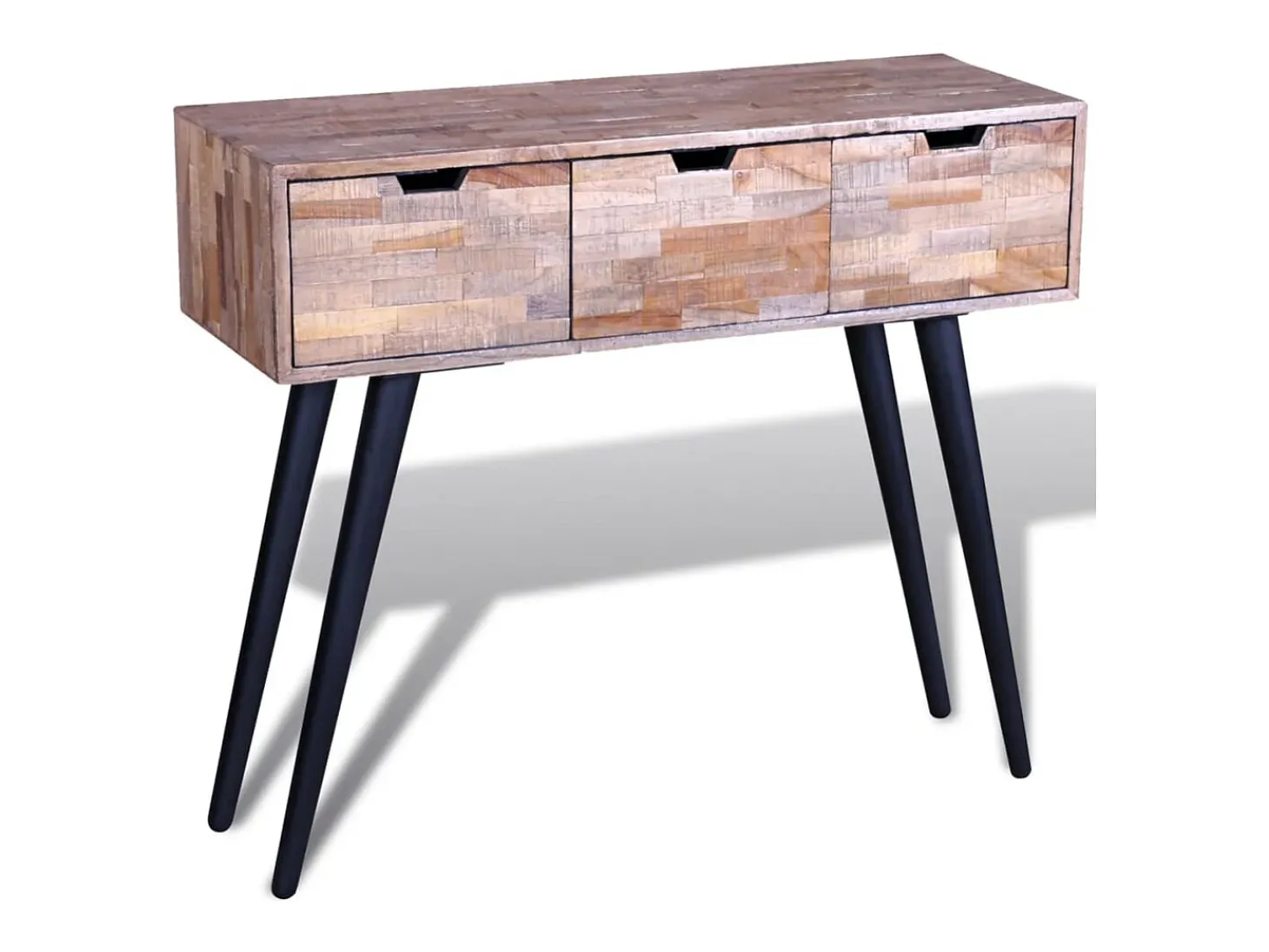 Consola con 3 cajones Madera de teca reciclada