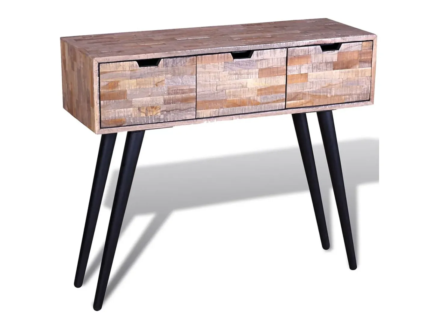Consola con 3 cajones Madera de teca reciclada