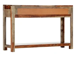 Consola con 3 cajones 120x30x75 cm Madera maciza