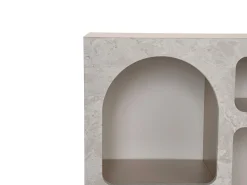 Consola con 5 compartimentos - Efecto mármol gris - LUELA