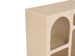 Consola con 5 huecos - Efecto mármol beige - LUELA