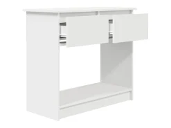 Consola con cajones blanca 85,5x38,5x74,5 cm