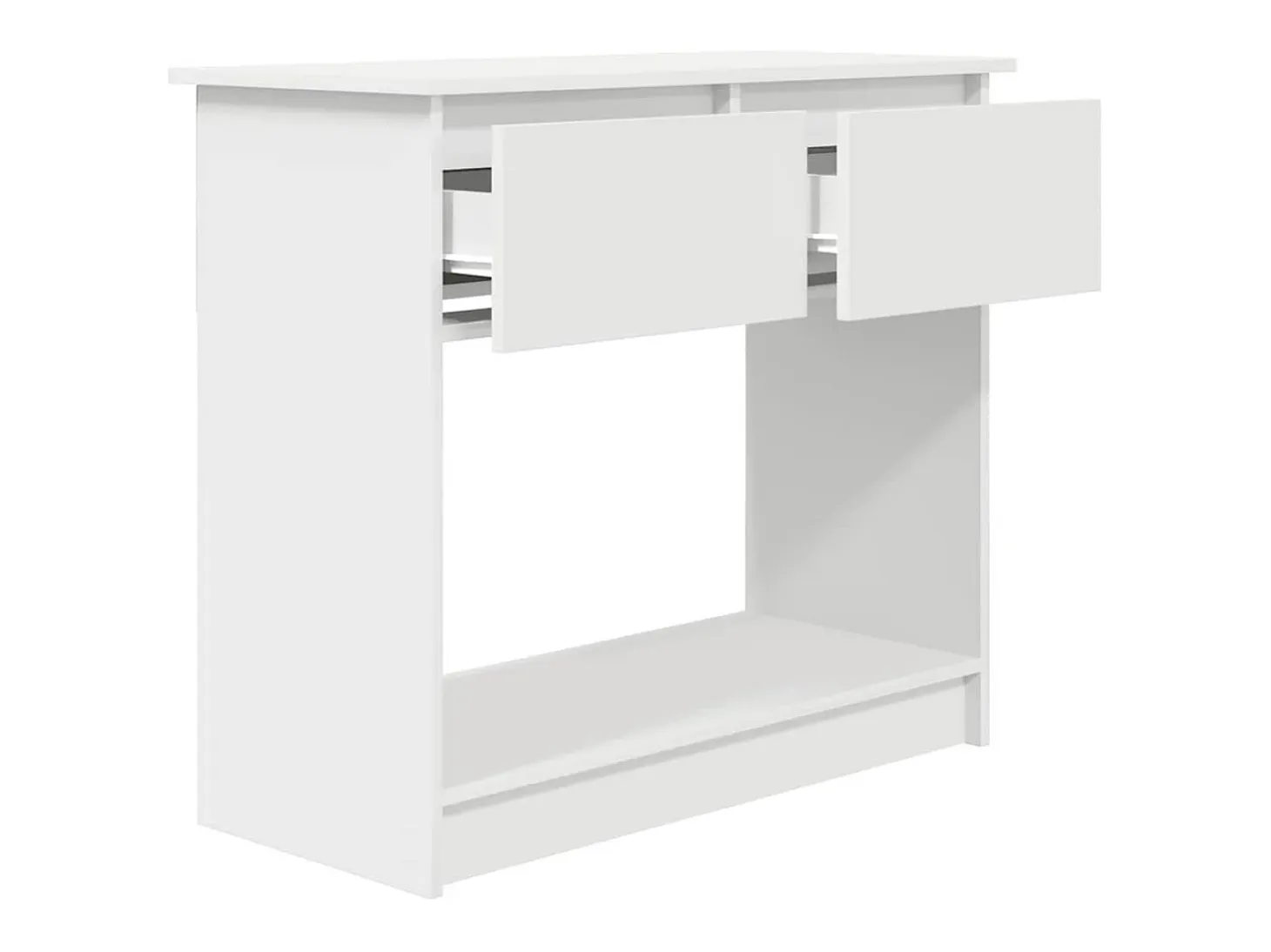 Consola con cajones blanca 85,5x38,5x74,5 cm