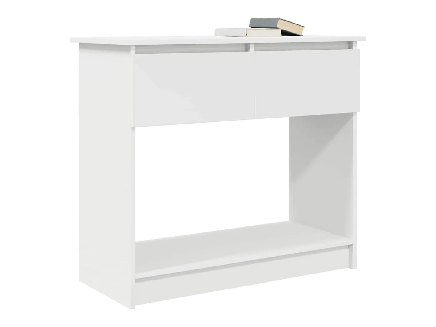 Consola con cajones blanca 85,5x38,5x74,5 cm