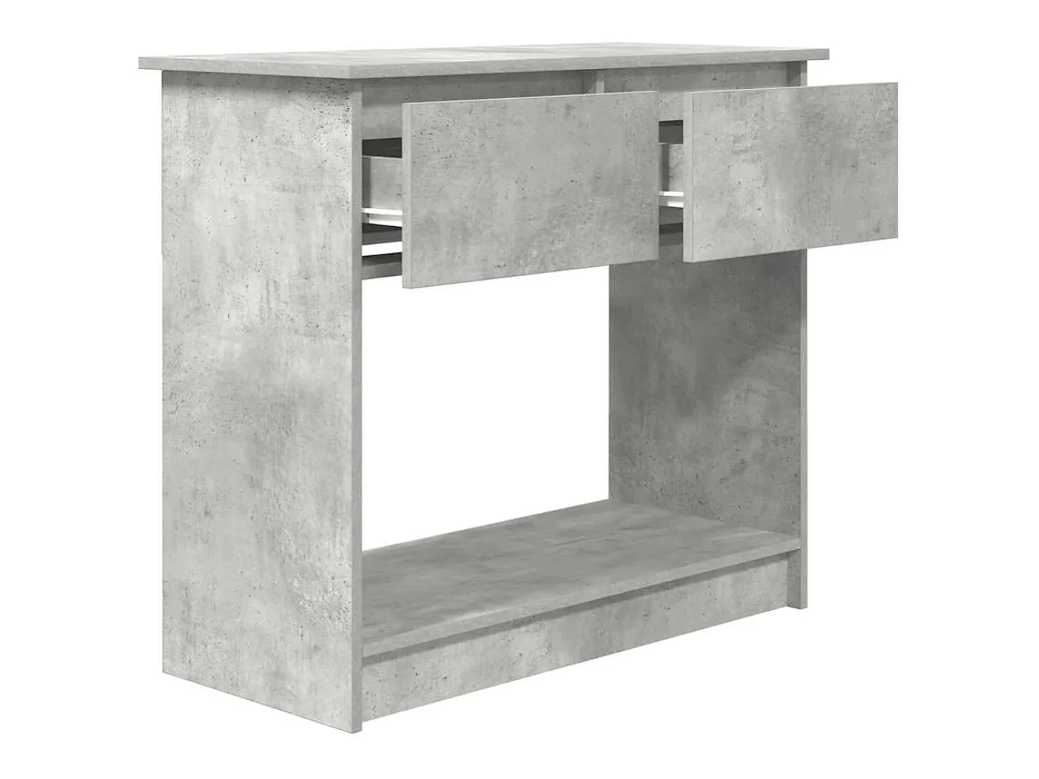 Consola con cajones, gris hormigón, 85,5x38,5x74,5 cm