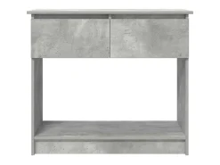 Consola con cajones, gris hormigón, 85,5x38,5x74,5 cm