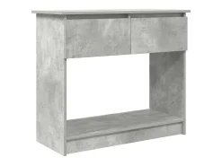 Consola con cajones, gris hormigón, 85,5x38,5x74,5 cm