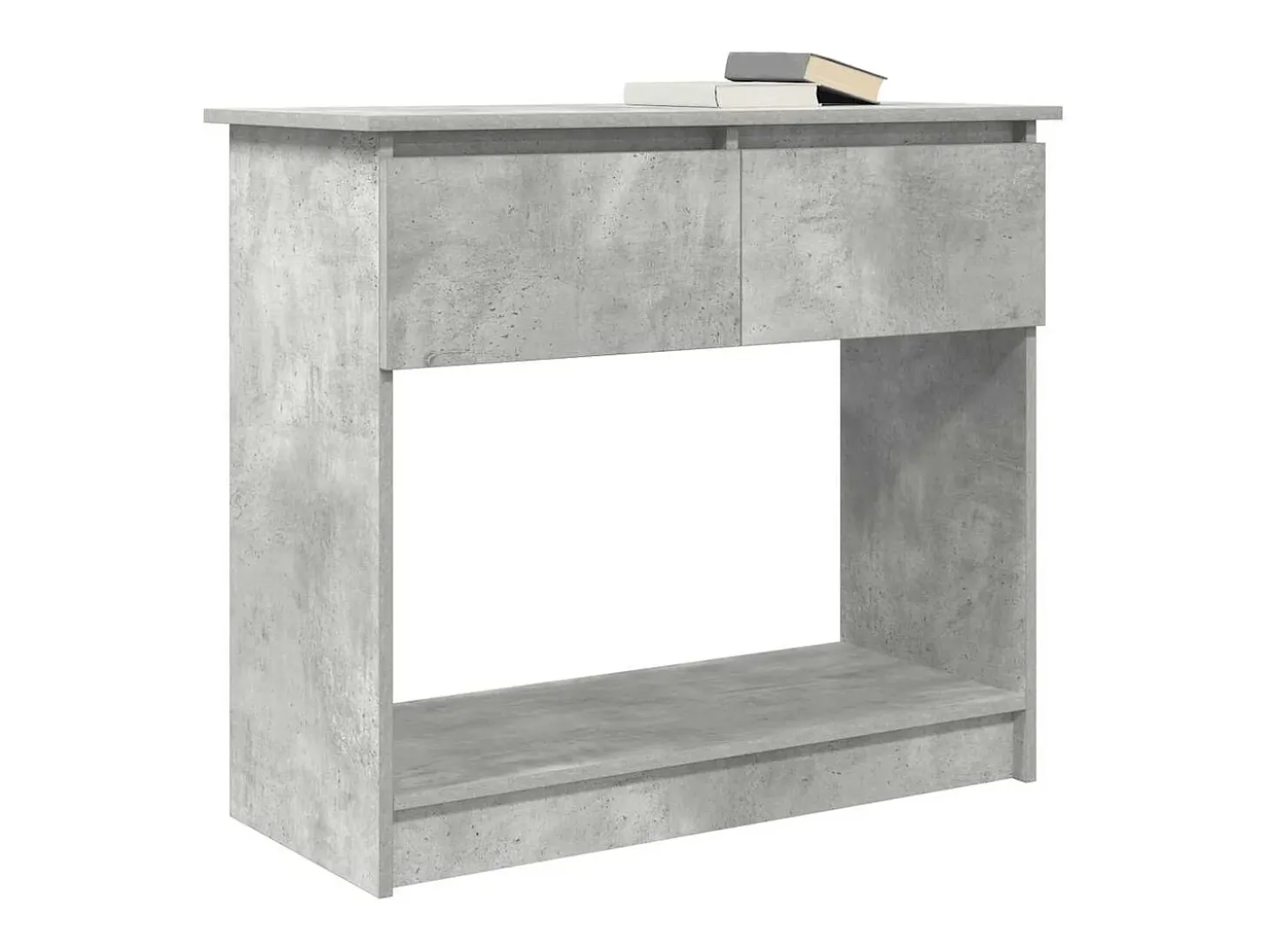 Consola con cajones, gris hormigón, 85,5x38,5x74,5 cm