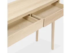 Consola con efecto madera de 2 cajones, 100cm madera