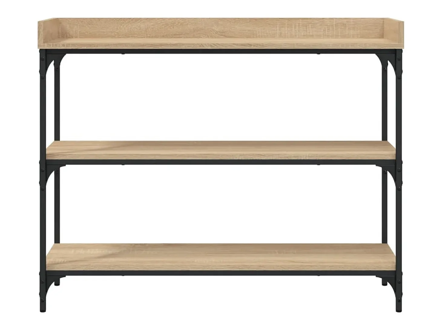 Consola con estantes roble Sonoma 100x30x80 cm